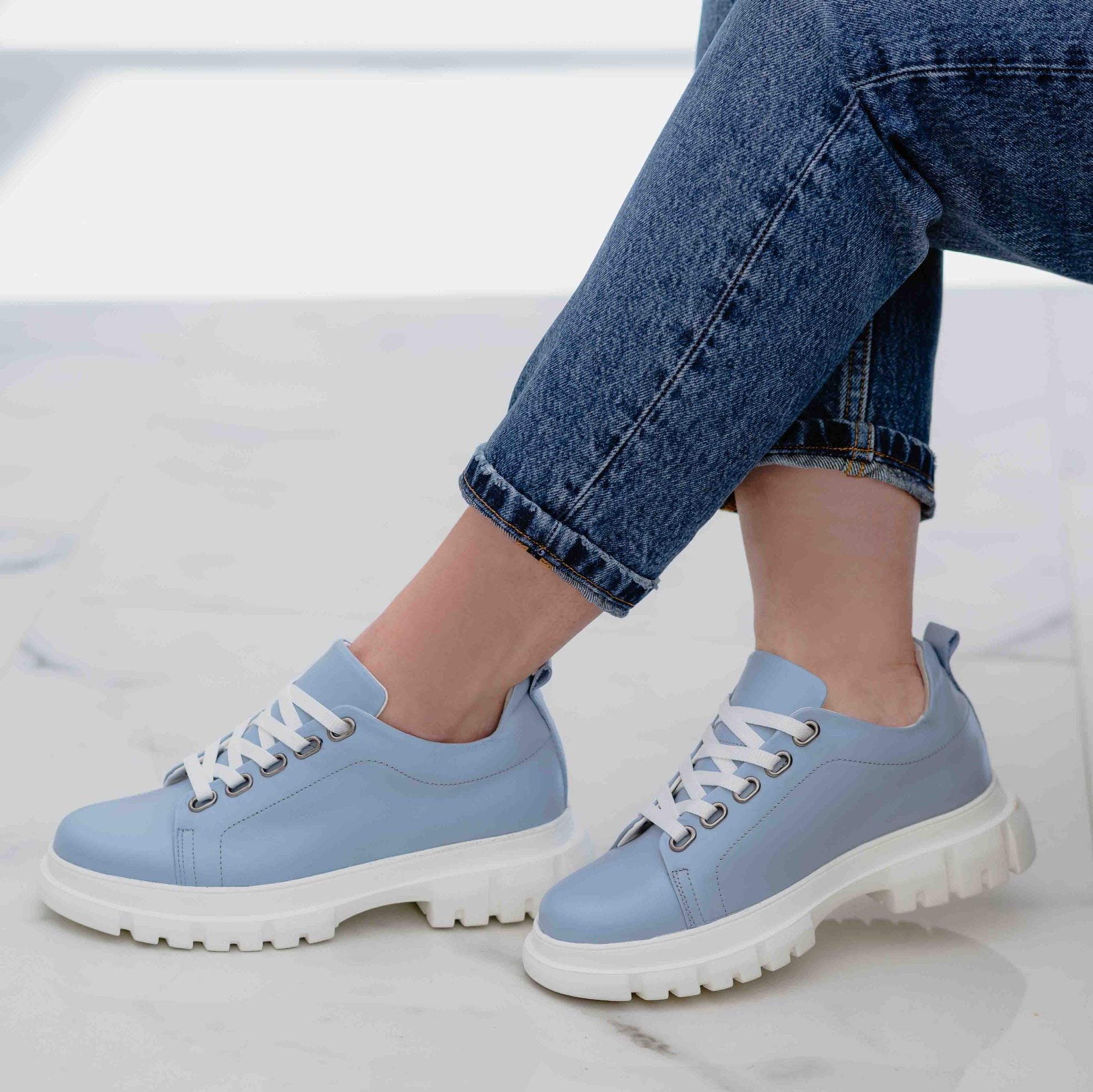 Pantofi dama sport, 133, din piele naturala albastri | Paul Style