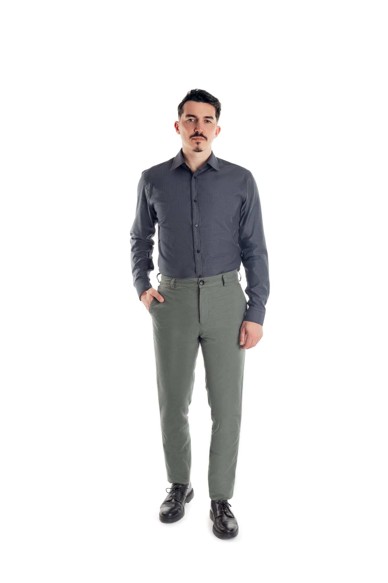 Pantaloni chinos gri deschis - cod 13 | Ursachi
