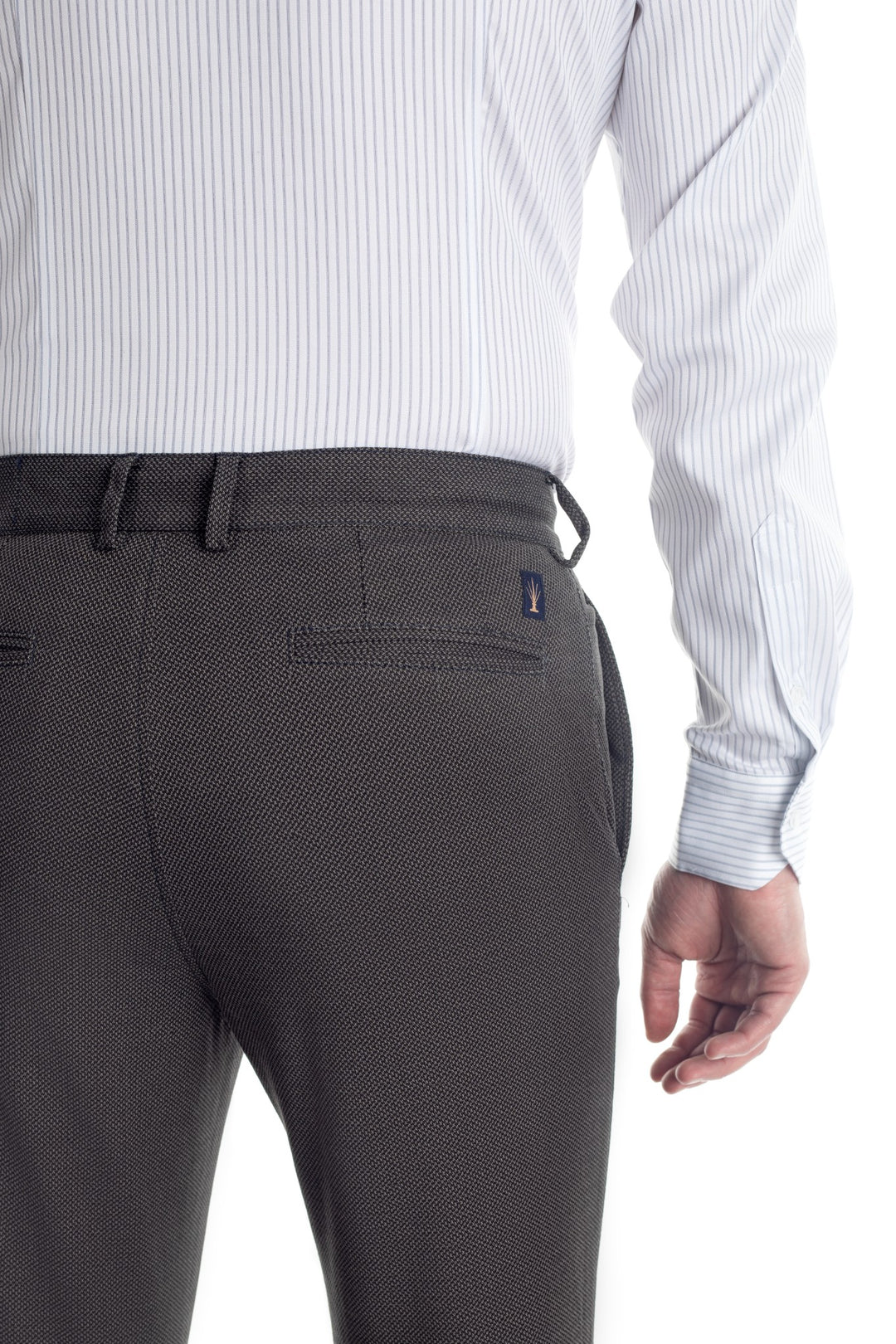 Pantaloni chinos verde cu negru - cod 6