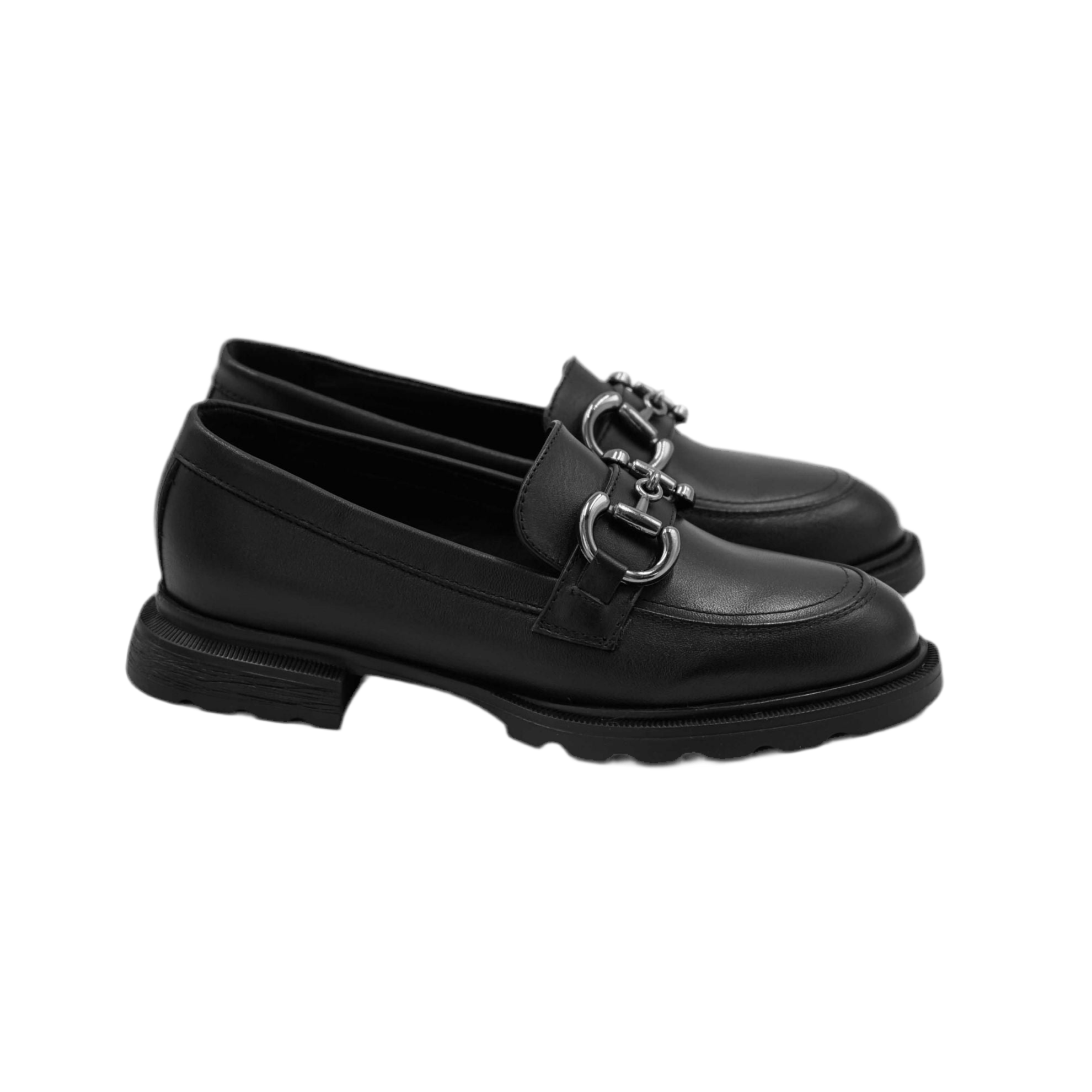 Mocasini dama, 130, din piele naturala negri | Paul Style