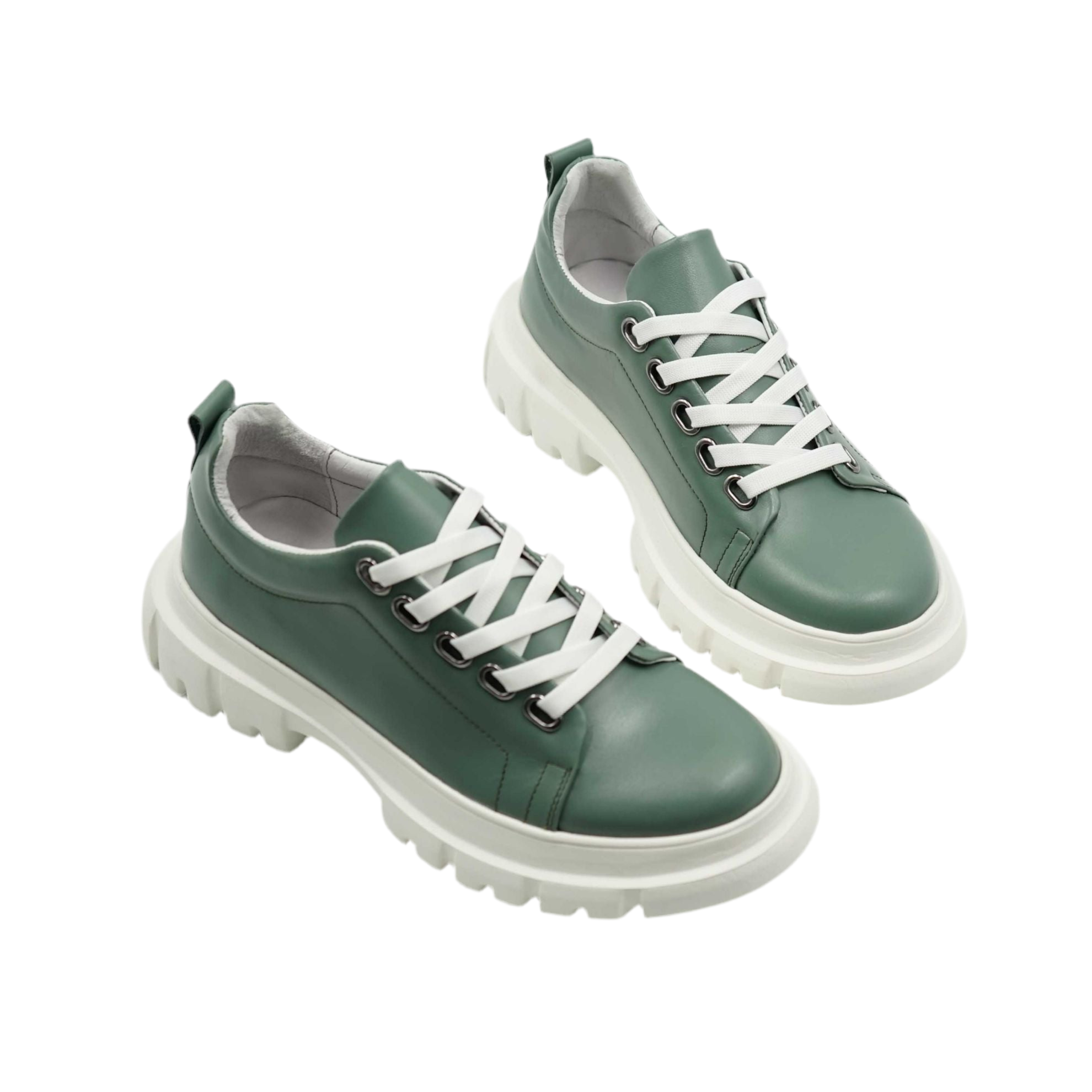 Pantofi dama sport, 133, din piele naturala verde | Paul Style