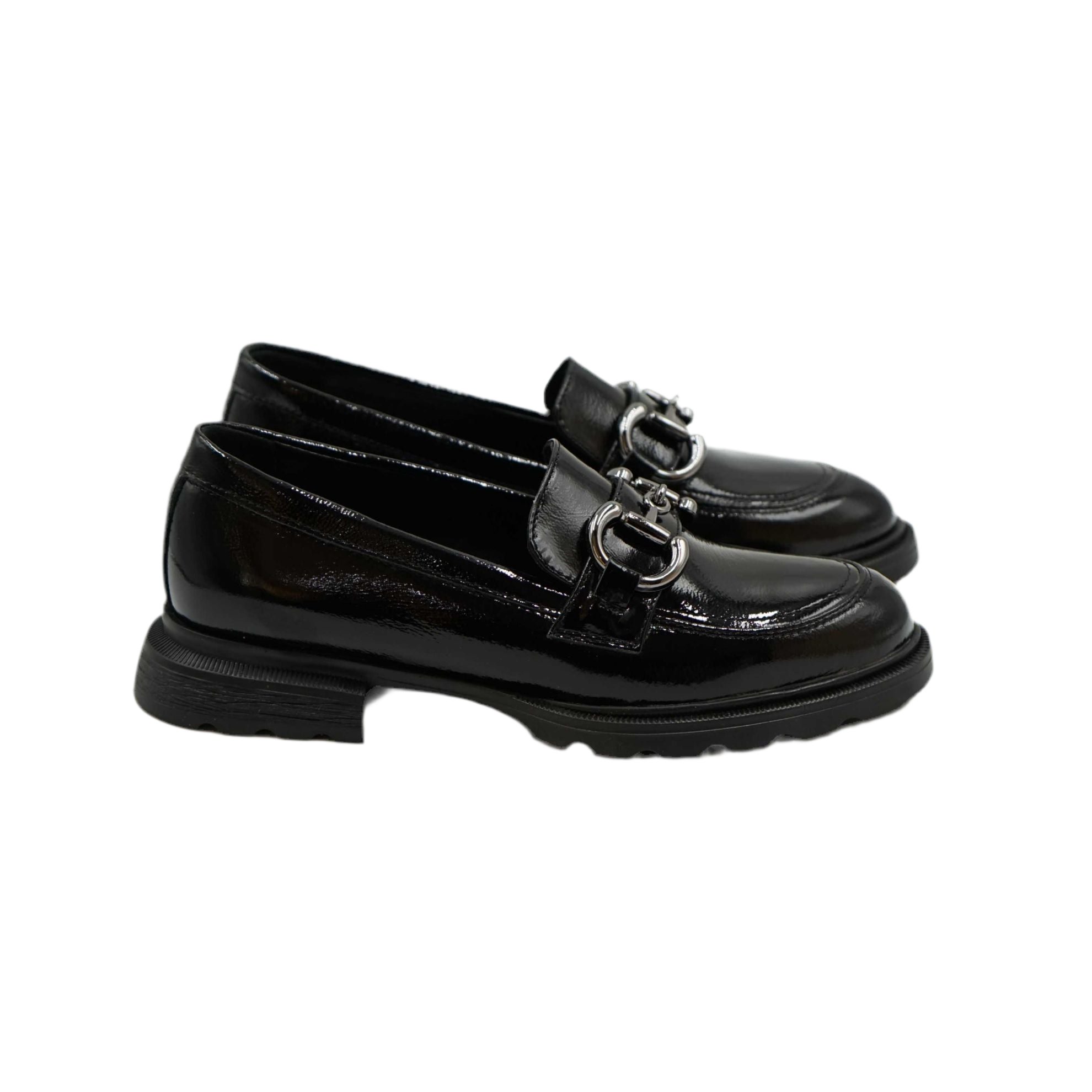 Mocasini dama, 130, din piele naturala negru-lac | Paul Style