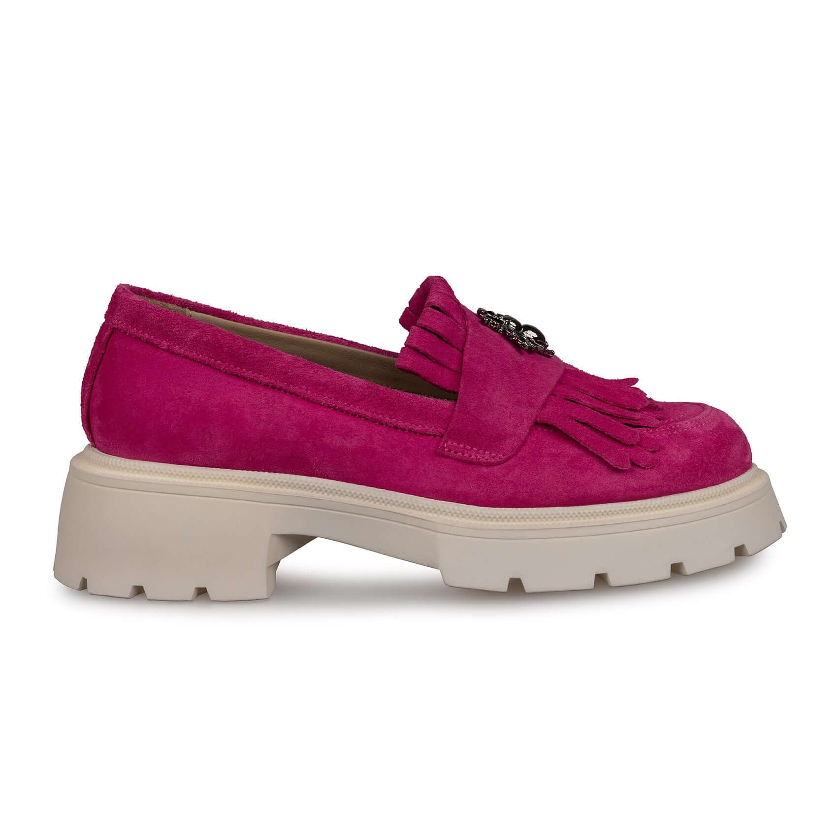 Mocasini dama magenta, 131, din piele naturala intoarsa | Paul Style