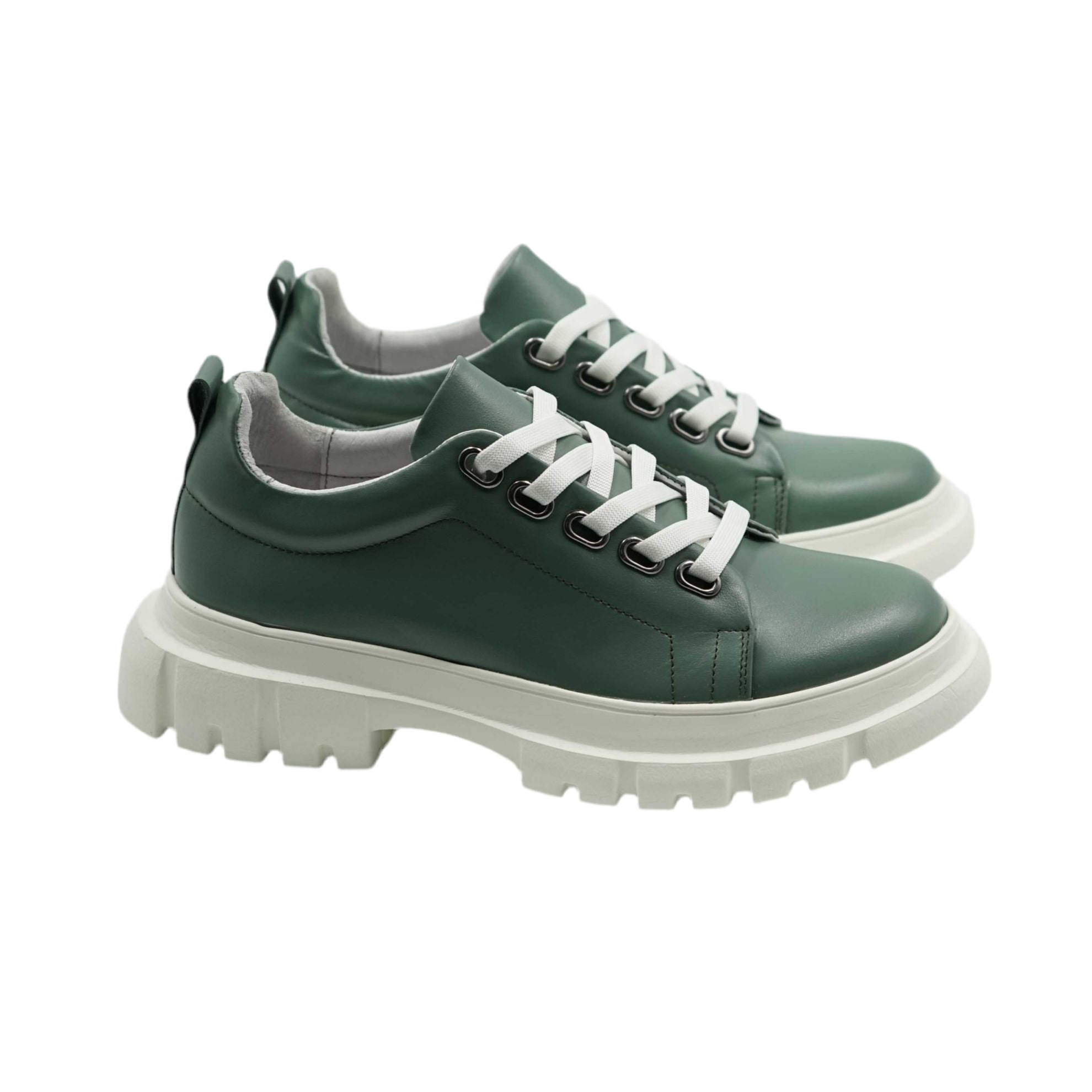 Pantofi dama sport, 133, din piele naturala verde | Paul Style