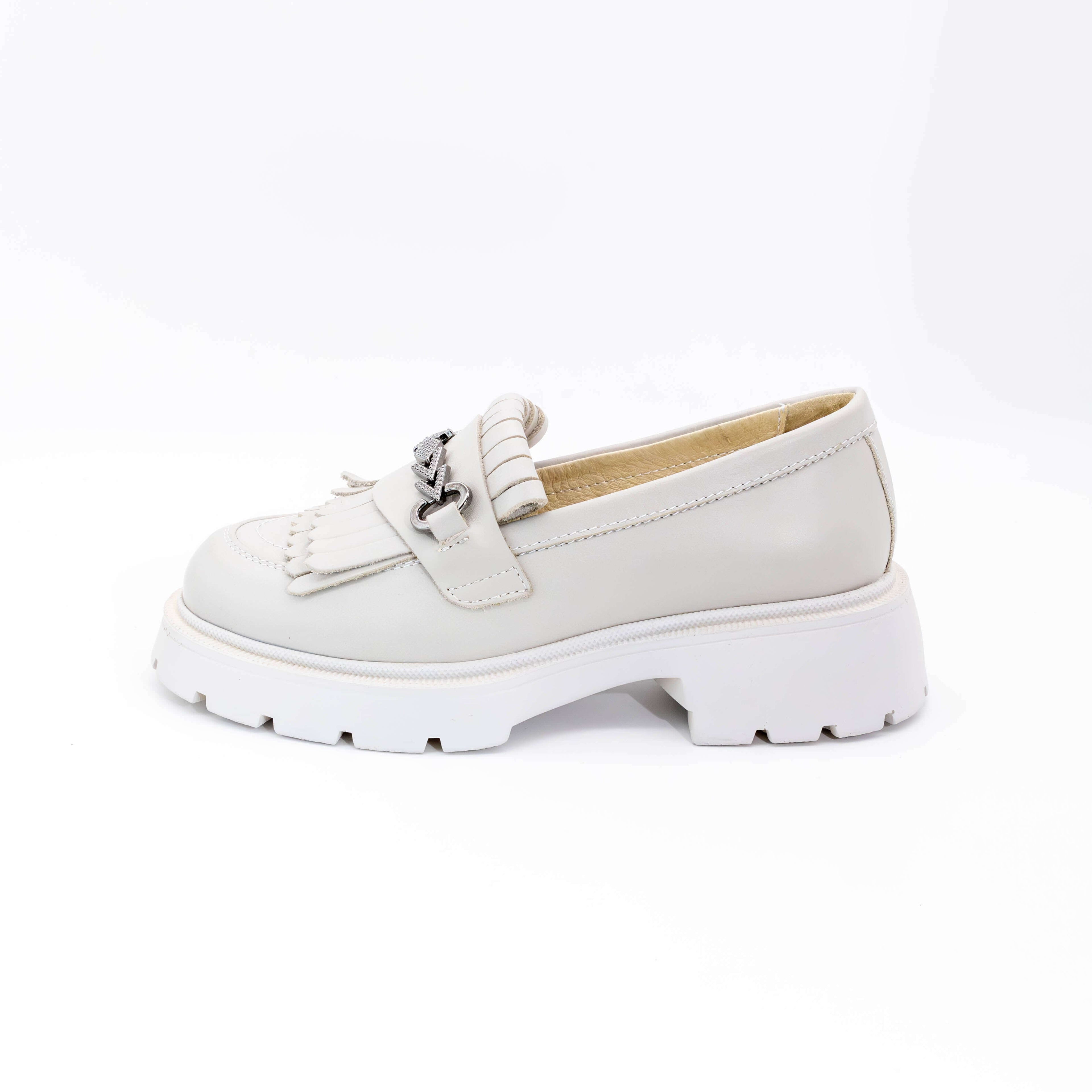 Mocasini dama alb, 135, din piele naturala | Paul Style