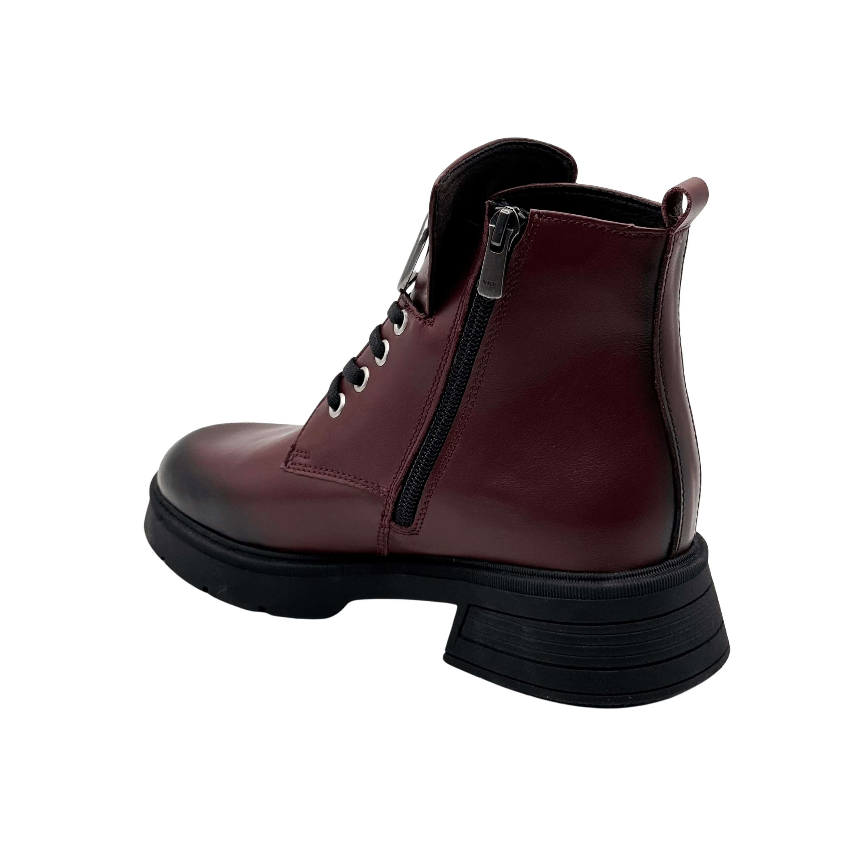 Ghete Dama din Piele Naturala, Culoare visiniu, Cod 730 | Paul Style