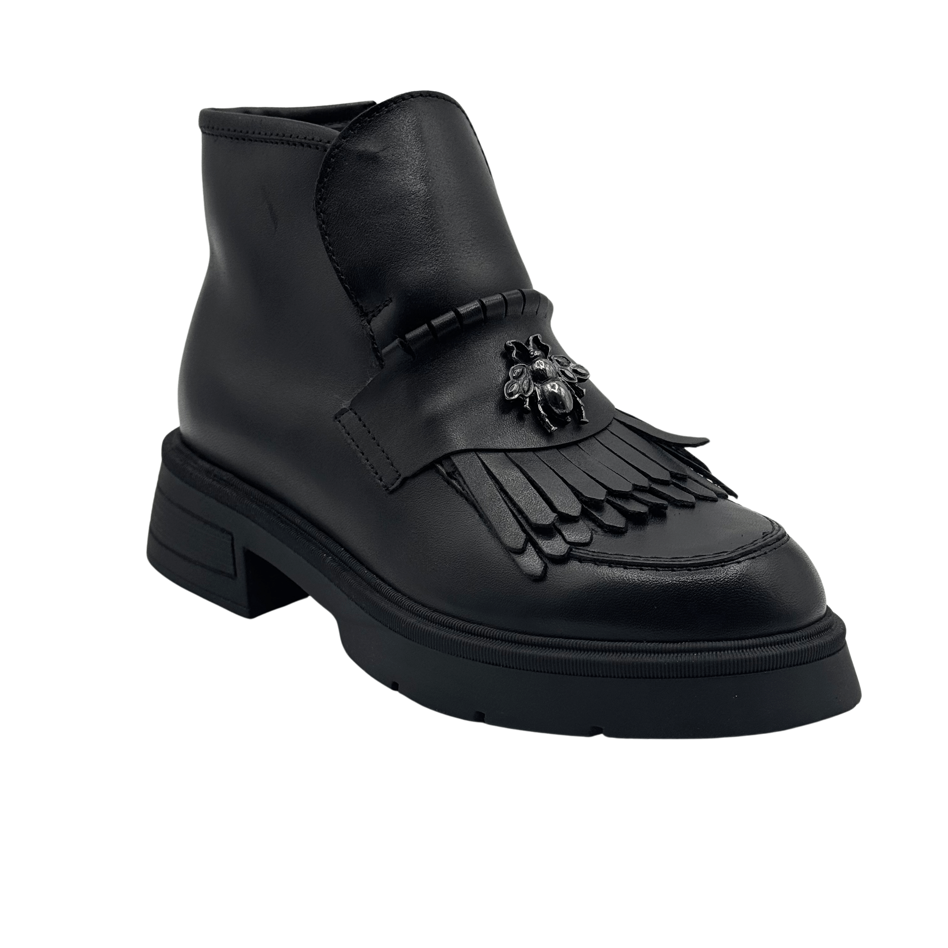 Ghete Dama din Piele Naturala, Culoare negru, Cod 743 | Paul Style