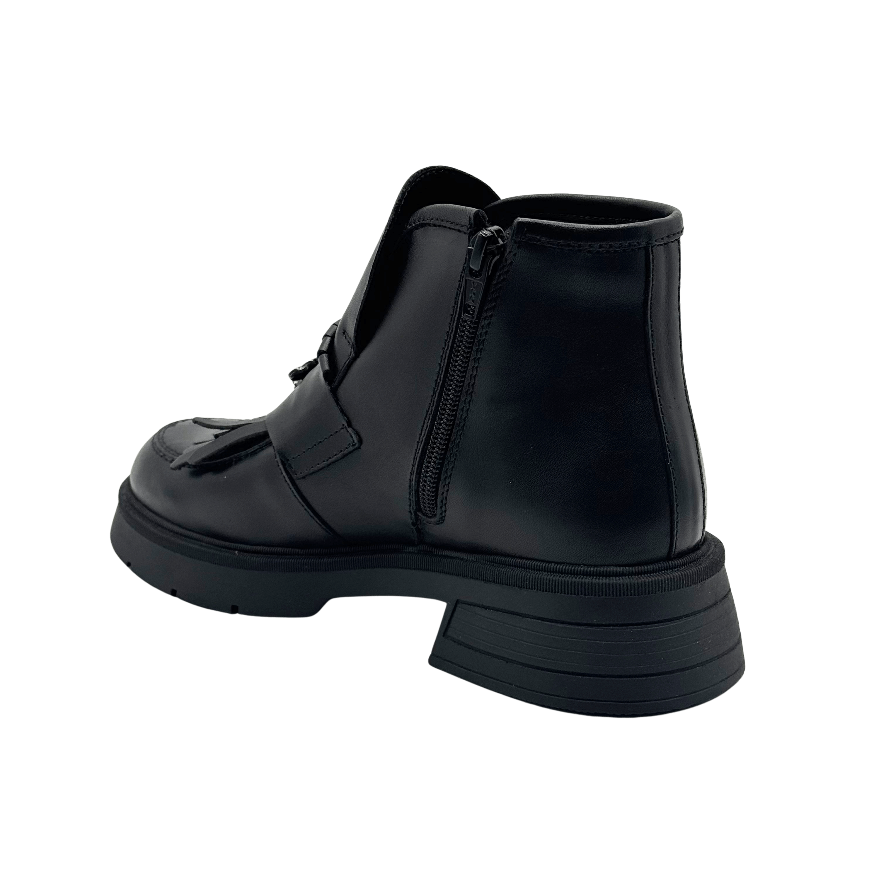 Ghete Dama din Piele Naturala, Culoare negru, Cod 743 | Paul Style