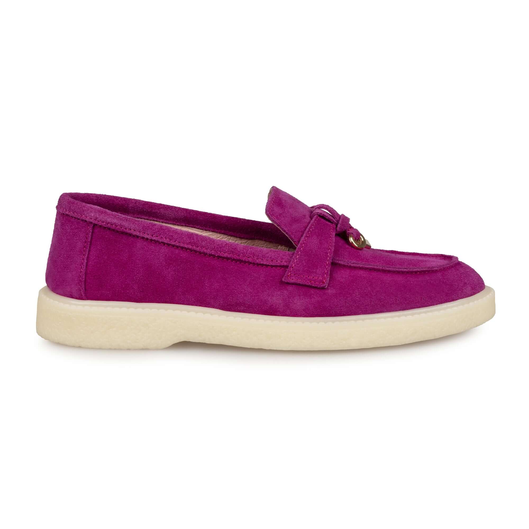 Pantofi casual dama din piele Naturala magenta Model 134 | Paul Style