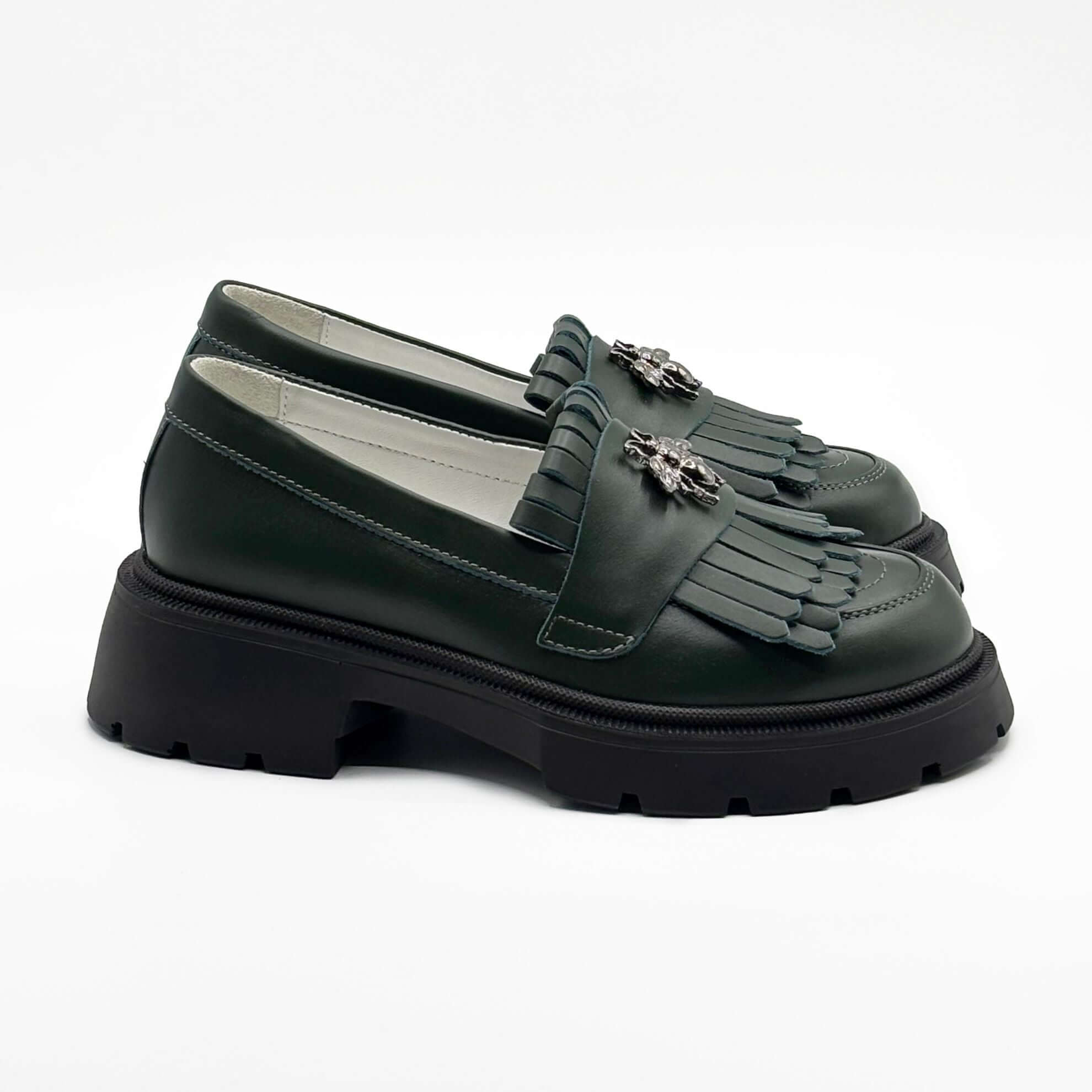 Mocasini dama verzi, 131, din piele naturala | Paul Style