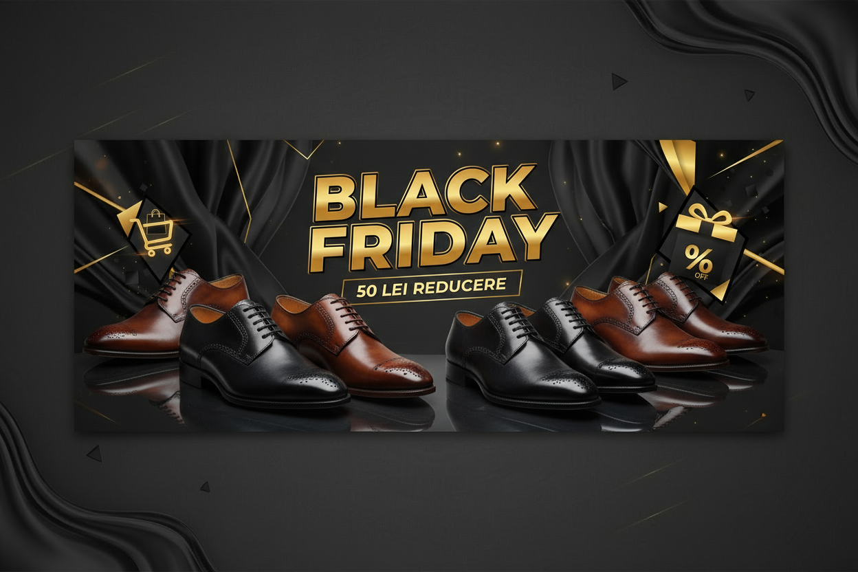 add some leather shoes, also feature 50 lei reducere