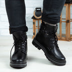Ghete Barbati din Piele Naturala, Culoare negru, Cod 517 | Paul Style