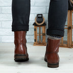 Ghete Barbati din Piele Naturala, Culoare maro, Cod 880-M | Paul Style