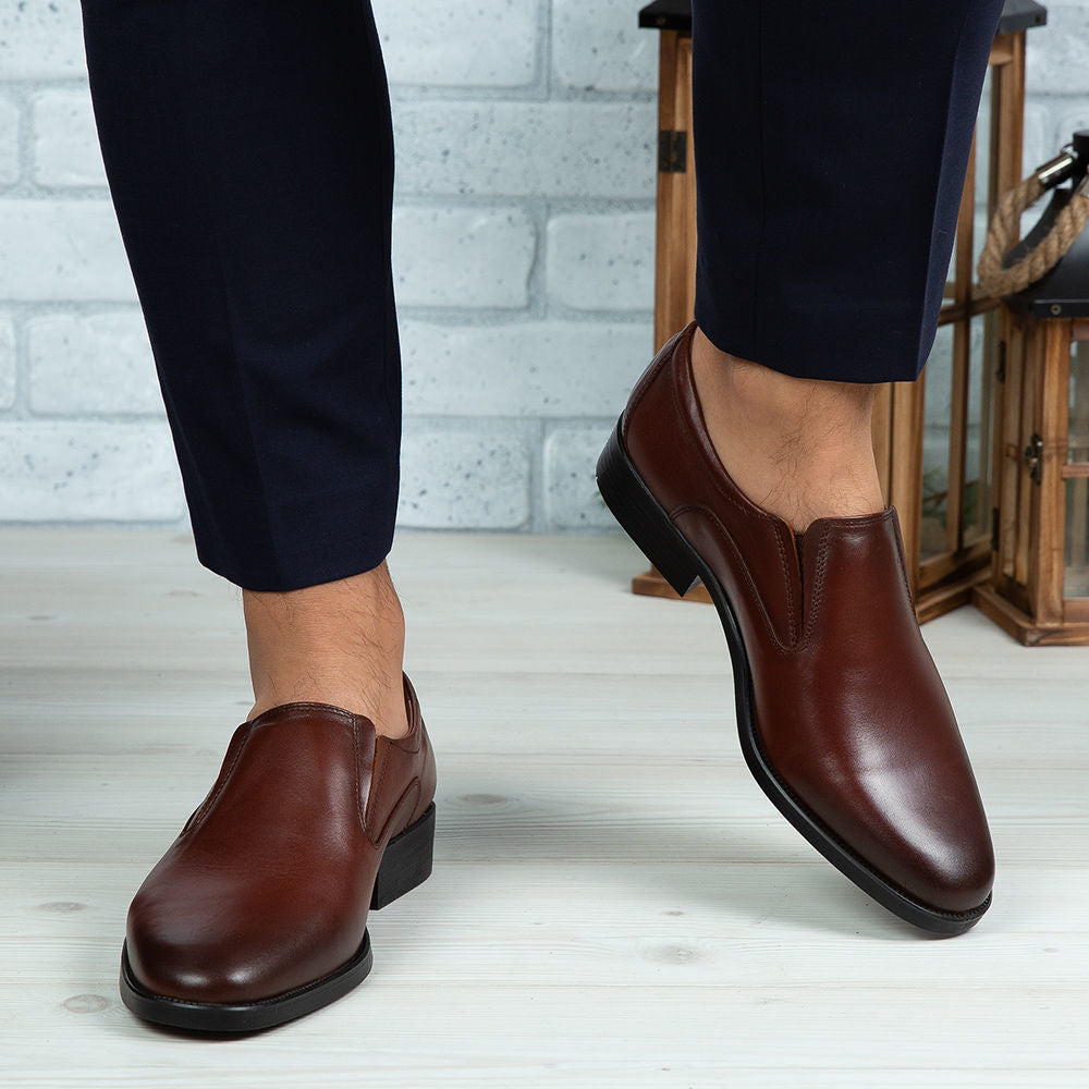 Pantofi eleganti, 300, din piele naturala Negru | Maro | Paul Style