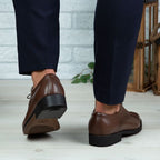 Pantofi eleganți bărbați din piele naturală 309 Maro / Negru | Paul Style