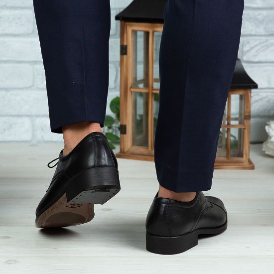 Pantofi eleganți bărbați din piele naturală 309 Maro / Negru by PaulStyle