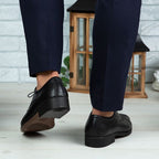 Pantofi eleganți bărbați din piele naturală 309 Maro / Negru | Paul Style