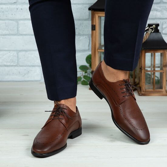 Pantofi eleganți bărbați din piele naturală 391 maro | Paul Style