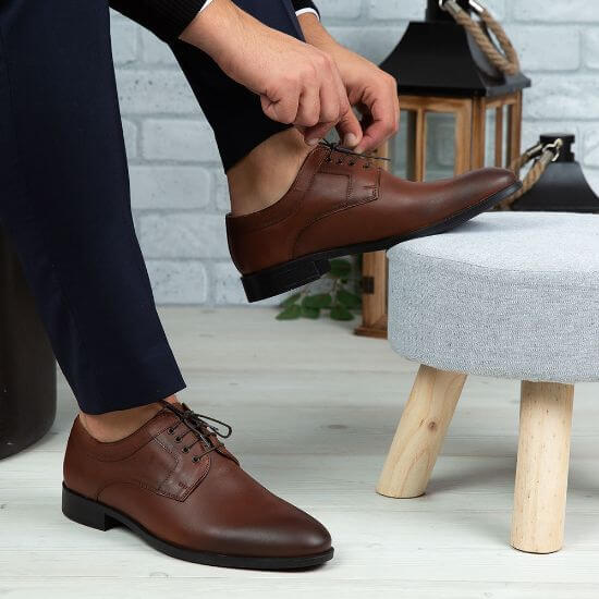 Pantofi eleganți bărbați din piele naturală 366 maro | Paul Style