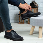 Pantofi casual bărbați piele naturală 558g bleumarin | Paul Style