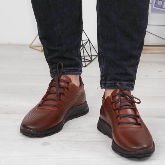 Pantofi sport bărbați piele naturală maro 447 | Paul Style