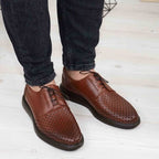 Pantofi casual bărbați piele naturală 558g maro | Paul Style