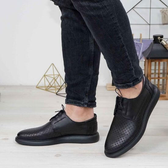 Pantofi casual bărbați piele naturală 558g bleumarin | Paul Style