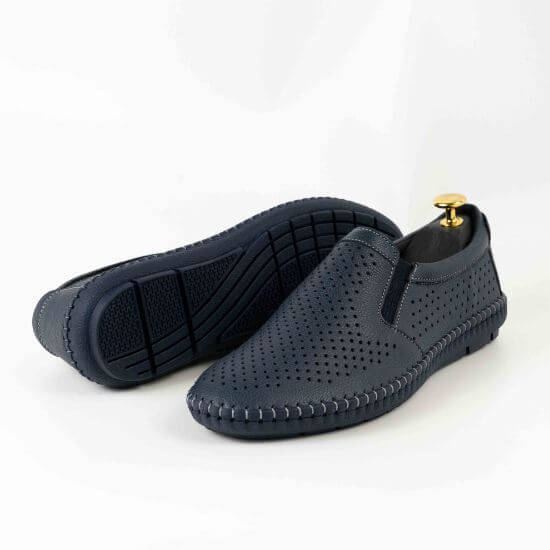 Mocasini bărbați piele naturală 600 bleumarin | Paul Style
