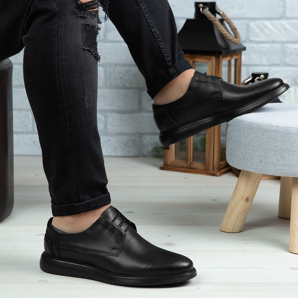 Pantofi casual, 558, din piele naturala negru | Paul Style