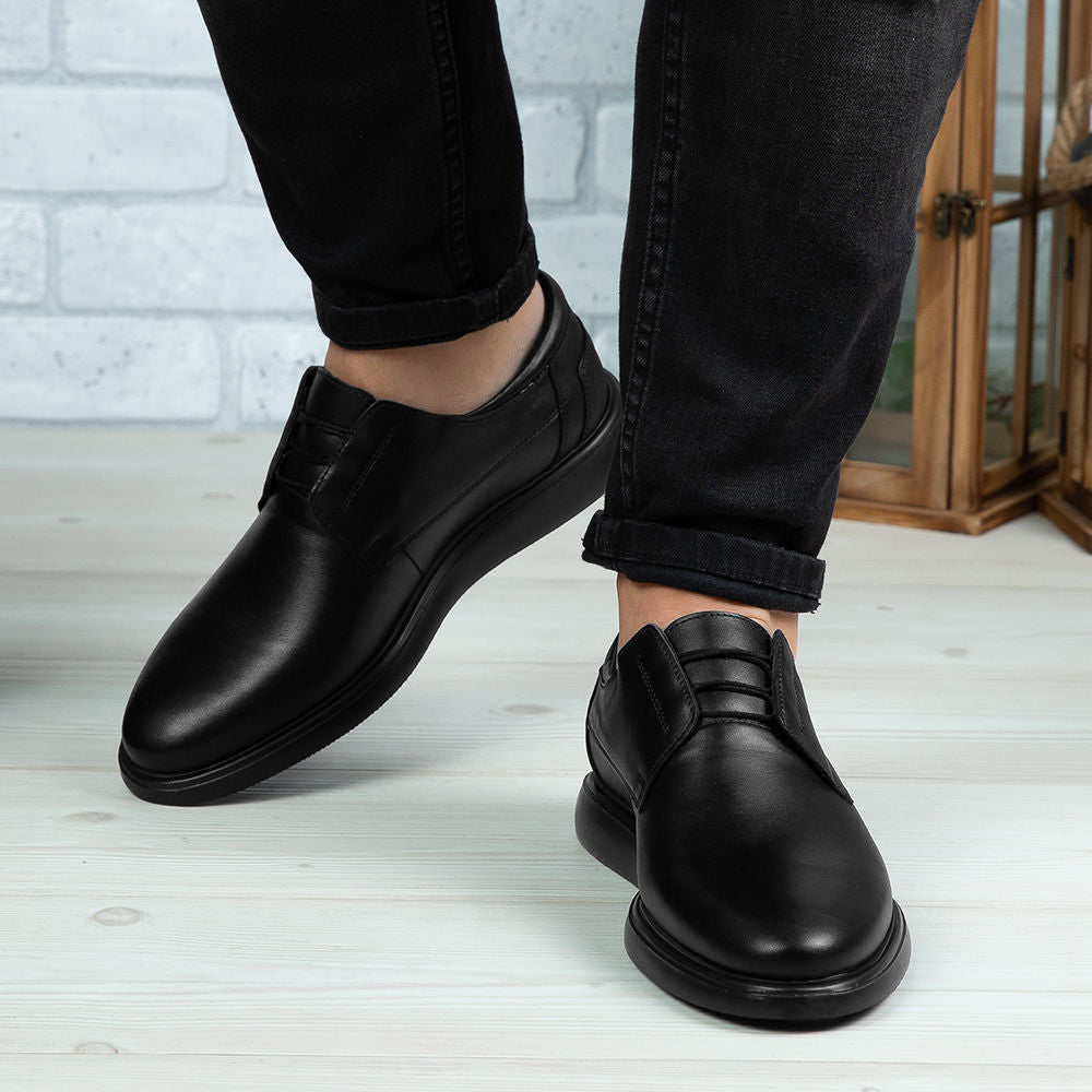 Pantofi casual, 558, din piele naturala negru | Paul Style