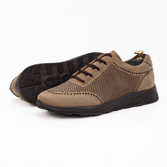 Pantofi sport bărbați piele naturală bej 447 by PaulStyle