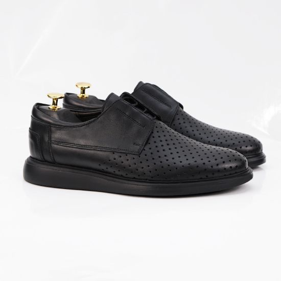 Pantofi casual, 558G, din piele naturala negru | Paul Style
