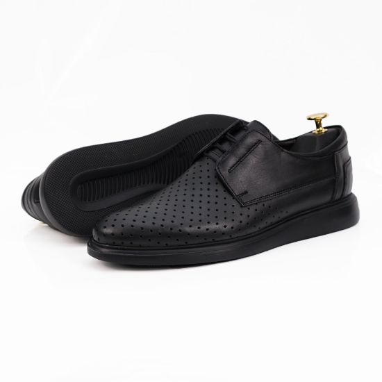 Pantofi casual, 558G, din piele naturala negru | Paul Style