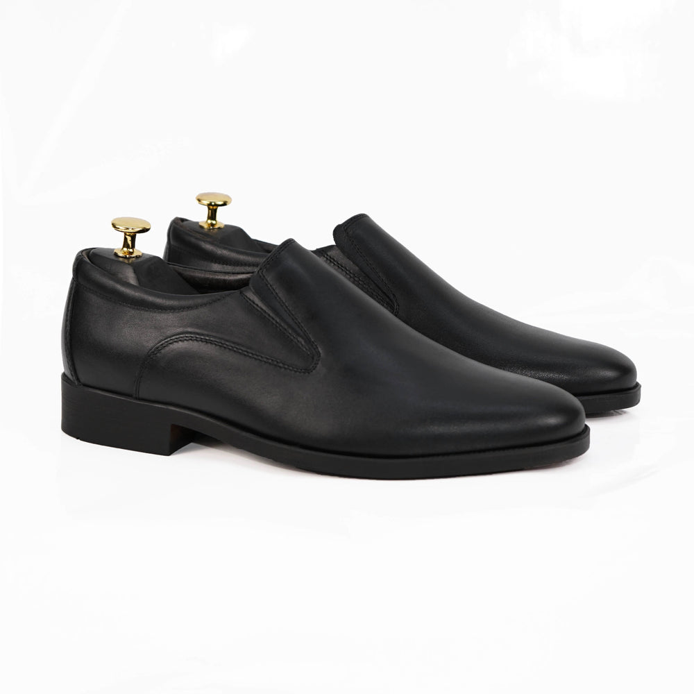 Pantofi eleganti, 300, din piele naturala Negru | Maro by PaulStyle