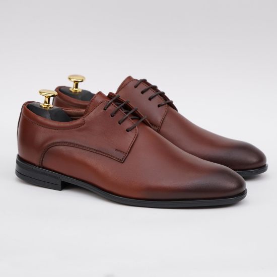 Pantofi eleganți bărbați din piele naturală 390 Negru / Maro | Paul Style