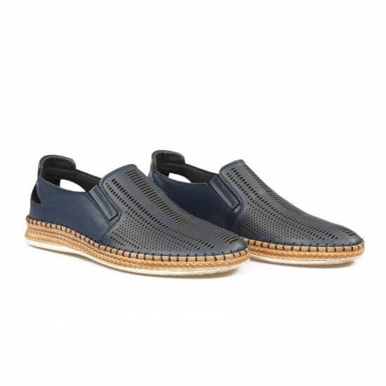 Mocasini bărbați piele naturală 662 bleumarin | Paul Style