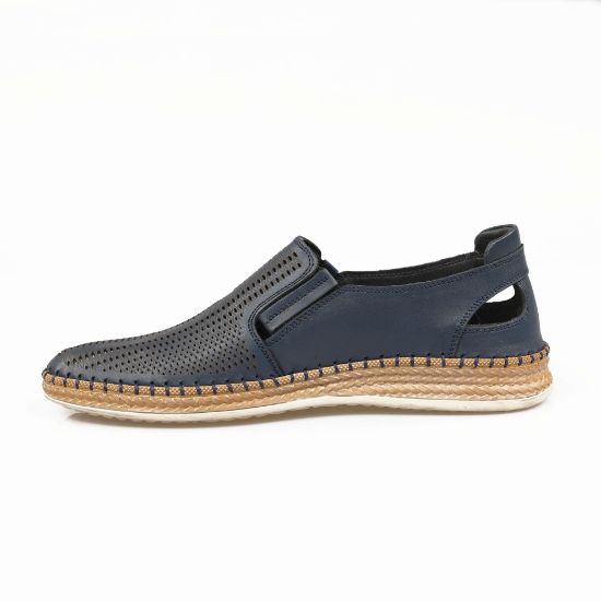 Mocasini bărbați piele naturală 662 bleumarin by PaulStyle