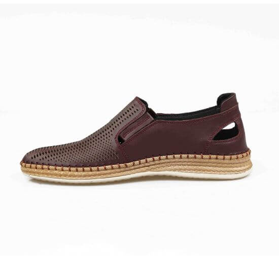 Mocasini bărbați piele naturală 662 visiniu | Paul Style