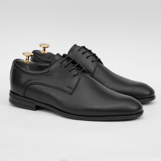 Pantofi eleganți bărbați din piele naturală 390 Negru / Maro | Paul Style