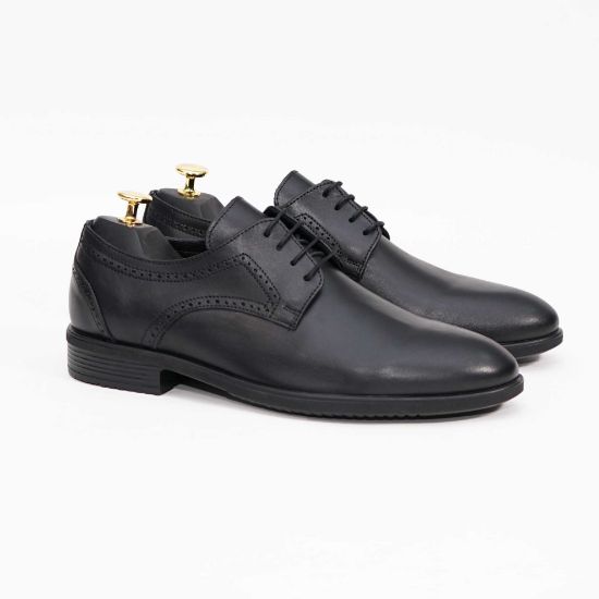Pantofi eleganți bărbați din piele naturală 364 NEGRU / MARO | Paul Style