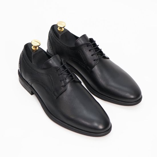 Pantofi eleganți bărbați din piele naturală 364 NEGRU / MARO | Paul Style