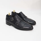Pantofi eleganți bărbați din piele naturală 352 NEGRU / BLEUMARIN | Paul Style