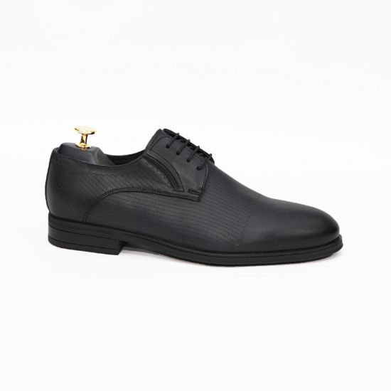 Pantofi eleganți bărbați din piele naturală 372 NEGRU / MARO | Paul Style