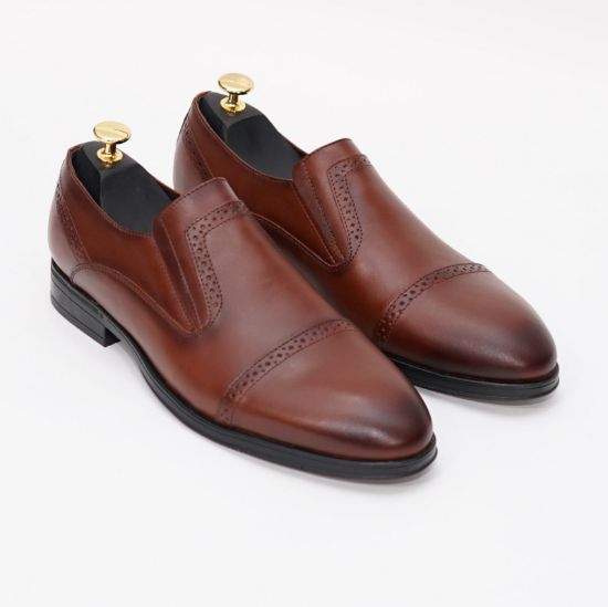 Pantofi eleganți bărbați din piele naturală 379 negru / maro | Paul Style