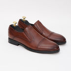 Pantofi eleganți bărbați din piele naturală 379 negru / maro | Paul Style