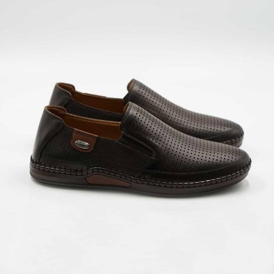 Mocasini bărbați din piele naturala 6573 maro | Paul Style