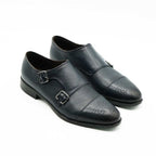 Pantofi eleganți bărbați din piele naturală 352 NEGRU / BLEUMARIN | Paul Style