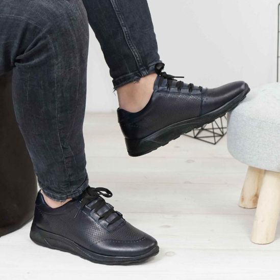 Pantofi sport bărbați piele naturală bleumarin 447 | Paul Style