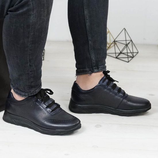 Pantofi sport bărbați piele naturală bleumarin 447 | Paul Style