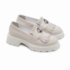 Mocasini dama alb-natur, 131, din piele naturala | Paul Style